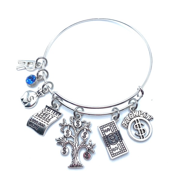 Lottery Theme Charm Bracelet  May Be Personalized - Picture 5 of 6